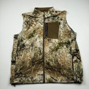 Cabelas Vest Mens XL Camouflage Fleece Full Zip Camo Zonz Outdoor Hunting